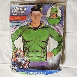 Avengers Adult S/M Hulk Hoodie with Eye Cutouts Zippered Halloween Hoodie New